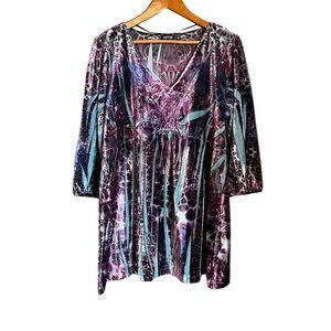 APT. 9 velvet long sleeve tunic. Size 1X
